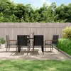 vidaXL Sedie da giardino 6 pezzi nero 55x61,5x90 cm Anteprima dell’immagine prodotto 2