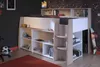 Parisot Lucas Hochbett 90x200 – Weiß/Eiche Nachbildung Produktbild-Vorschau 12