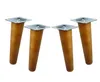 Schräg Buchenbein UNIQ 25 cm mit Montageplatte Walnussfarbe Produktbild-Vorschau 3