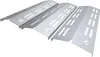 Four metal heat plates for a gas grill are shown from a diagonal angle against a white background. Produktbild-Vorschau