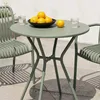 Set da balcone con tavolo rotondo Ø 60 cm in acciaio e 2 Anteprima dell’immagine prodotto 5