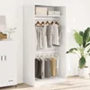 vidaXL Kleiderschrank Weiß 100x50x200 cm Holzwerkstoff Produktbild-Vorschau 3