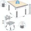 ACXIN Table pour enfants avec 4 chaises Set, plastique Set Voir les images du produit 2