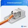 hb-digital Set Anschlussbox 1-Port Keystone Module CAT 7 Produktbild-Vorschau 4
