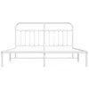 vidaXL Cadre de lit avec tête de lit en métal blanc 180x200 Voir les images du produit 5