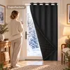 110x203cm Türvorhang Thermo Kälteschutz 405GSM Ösen Produktbild-Vorschau 3
