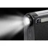 A close-up shot of a black radio with a flashlight beam emanating from its side. Produktbild-Vorschau