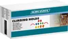 A product box for climbing holds, showing the contents and a lifestyle image of a child on a climbing wall. Voir les images du produit