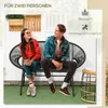 Ratanové kreslo Relaxačné kreslo v štýle boho, 132 cm x 72 Náhľad obrázku produktu 6