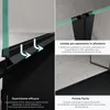 doporro Porta Doccia per Nicchia 120x195cm in Vetro Anteprima dell’immagine prodotto 5