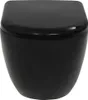 vidaXL Wand-WC Keramik Schwarz Produktbild-Vorschau 6