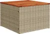 vidaXL 9-tlg. Garten-Sofagarnitur mit Kissen Beige Poly Produktbild-Vorschau 6