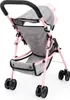 Puppen-Buggy Set mit Reisebett und Zubehör grau/rosa - Produktbild-Vorschau 3