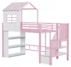 Merax Etagenbett Hochbett 90x200cm mit Hausdesign, Produktbild-Vorschau 9