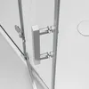 Close-up of a modern shower door handle and frame. Produktbild-Vorschau