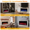 A collage of four images showing electric fireplaces in different room settings: a study, a living room, a dining room, and a bedroom. Náhľad obrázku produktu