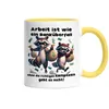 Arbeit ist wie ein Banküberfall Komplizen Waschbären Tasse Produktbild-Vorschau 2