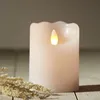 LED Echtwachs-Kerze ''Glow'', weiß, 7.5x10cm, Timer, Produktbild-Vorschau 4