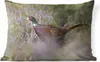 MuchoWow® Outdoor Kissen - Fasan - Blumen - Gras - 50x30 cm Produktbild-Vorschau 1