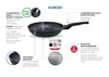 A diagram illustrating the features of a frying pan. Produktbild-Vorschau