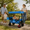SAMAX Skladací ručný vozík Offroad so strechou - modrý Náhľad obrázku produktu 8
