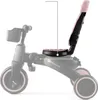 Side view of a pink and black Kinderkraft Jazz 2 foldable tricycle. Voir les images du produit