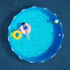 Draufsicht auf den Nadelfilz Bodenbelag unter einem Aufstellpool Produktbild-Vorschau