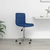 Bürostuhl Blau Stoff verchromter Stahl drehbar Sitzhöhe Produktbild-Vorschau 2