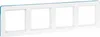 Cornice Berker, quadrupla, Q.1, bianco polare, velluto, 1 Anteprima dell’immagine prodotto 3