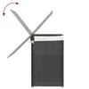 Wäschekorb mit 2 Fächern Grau 53x35x57 cm Poly Rattan Produktbild-Vorschau 8