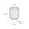 LED stolová lampa - H 19 cm - Mosadz - Biela - Sklo - Kov - Náhľad obrázku produktu 17
