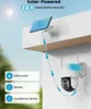 A solar-powered security camera system with a solar panel and a camera mounted on a wall. Náhled obrázku produktu