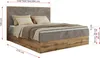 A boxspring bed with dimensions shown. Náhled obrázku produktu