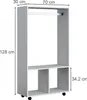 Kleiderschrank Vicco Sydney Weiß 70 x 128 cm, Model 37513 Produktbild-Vorschau 3