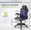 A diagram showing the dimensions and weight of a gaming chair. Náhled obrázku produktu
