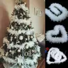 Weiße Federboa für Weihnachtsbaum, 5 Stück x 2 m – Produktbild-Vorschau 1