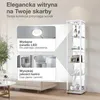 K-Möbel Gablota szklana stojąca w kolorze białym (176x37x33 Podgląd zdjęcia produktu 5