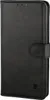 A black flip-style phone case is shown from the side. Produktbild-Vorschau