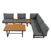 Gartenlounge-Set Akazienholz & Eisen, 3-tlg. Lounge-Gruppe Produktbild-Vorschau 9