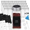 VonBueren Gewürzgläser eckig leer | Set mit 24 x 120 ml | Produktbild-Vorschau 1