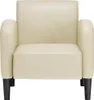 vidaXL Fotel z podłokietnikami kremowy 54 cm imitacja skóry Podgląd zdjęcia produktu 3