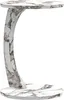 A marble-look C-shaped side table. Produktbild-Vorschau