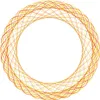 A circular Spirograph-like design made of interwoven orange and yellow lines. Podgląd zdjęcia produktu