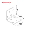 Montagewinkel. KM 1, 40x40x40 - Packung mit 1 Stück Produktbild-Vorschau 2