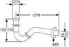 Kludi Siphon tubulaire pour bidet DN32 chromé avec rosace, Voir les images du produit 3