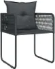 A single outdoor chair with a dark gray cushion and woven sides. Produktbild-Vorschau