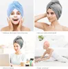 3 Stück Mikrofaser Handtuch Haare Haarturban mit Knop Produktbild-Vorschau 5