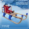 Houten slee met rugleuning - Opvouwbare kinderslee 110 cm - Productafbeelding-voorbeeld 6
