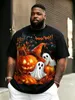 Herren Halloween Oversize T-Shirt,bedrucktes Kurzarmshirt Produktbild-Vorschau 1