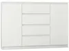 Komoda 160 cm zásuvky dveře skříňka FRAMIRE R-160-S4 bílá Náhled obrázku produktu 9